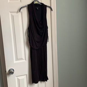 Kenneth Cole black cowl neck jersey dress